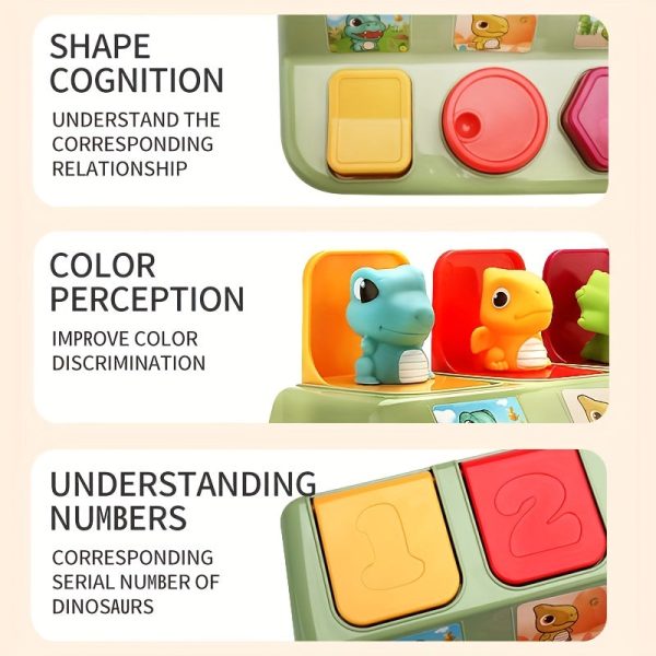 Fun & Educational Dinosaur-Shaped Surprise Box for Developing Your Baby's Logical Thinking & Motor Skills - Perfect Gift for Halloween, Christmas, and Thanksgiving Day