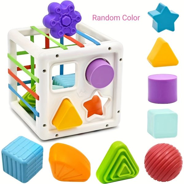 Baby Montessori Toys For Boy Girl Gifts, Shape Sorter Sensory Bin Toys, Toddler Travel Fine Motor Skill Activity Learning Toys For Baby 1st Birthday