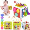 Montessori Sensory Toys for Babies - 7-in-1 Colorful Shape Blocks for Sorting and Developmental Learning - Perfect Birthday Gift for 6-8 Month Olds