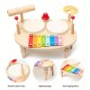 Wooden Baby Percussion Drum - Multifunctional Early Music Development Toy for Halloween and Christmas Gifts