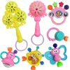 9pcs/set Educational Hand Rattles for Infants - Fun and Cute Baby Toys for Christmas, Halloween, Thanksgiving, New Year's, and Valentine's Day Gifts