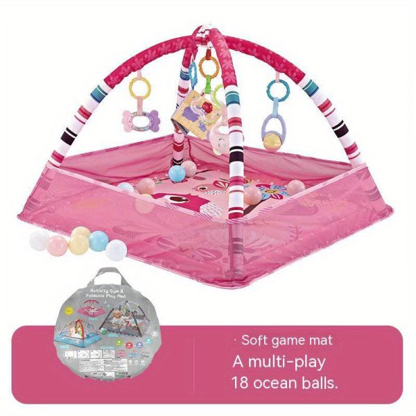 18-piece Baby Activity Gym Set - Develop Movement, Cognition, and Sensory Skills with Fence Gym, Ball Pit, Crawling Mat, and Toys - Perfect Christmas Gift for Boys and Girls!