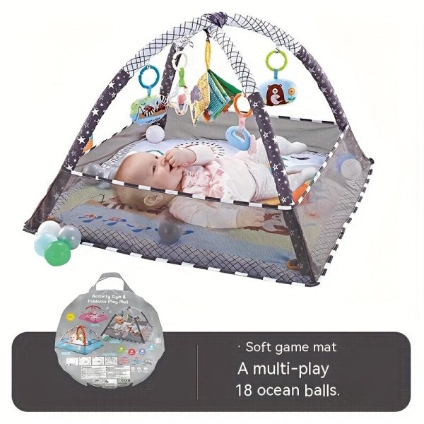 18-piece Baby Activity Gym Set - Develop Movement, Cognition, and Sensory Skills with Fence Gym, Ball Pit, Crawling Mat, and Toys - Perfect Christmas Gift for Boys and Girls!