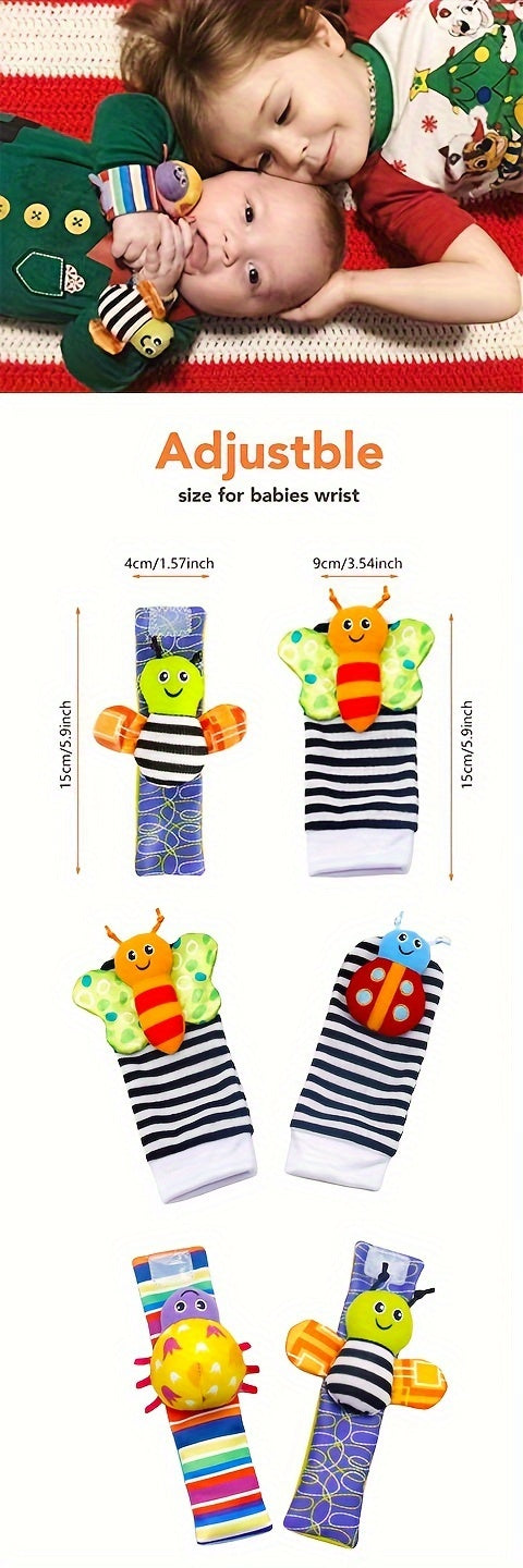 fb1c3e92-e7fd-47d9-b1ab-10754349a4ca-1.jpg Baby Infant Rattle Socks Toys 3-6 To 12 Months Girl Boy Learning Toy, Rattle & Teethe Wrist Toy Christmas Halloween Thanksgiving Gift