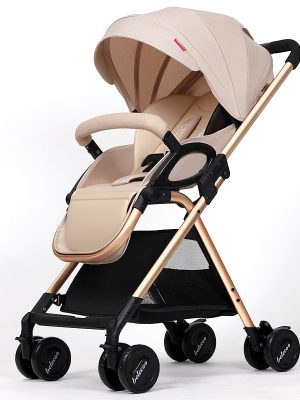 Lightweight Portable Baby Stroller With Large Storage Bag,Sunshade Folding Baby Carriage,High Landscape Prams Baby Strollers