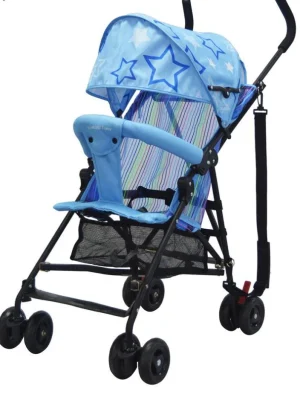 Blue Blooming Flower Umbrella Stroller