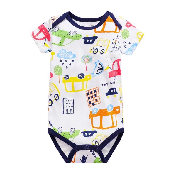 wholesale Newborn Bodysuit Baby Clothes Cotton Body Baby Short Sleeve Underwear Infant Boys Girls Clothing Baby's Sets