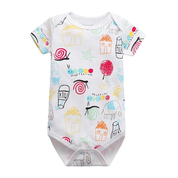 wholesale Newborn Bodysuit Baby Clothes Cotton Body Baby Short Sleeve Underwear Infant Boys Girls Clothing Baby's Sets